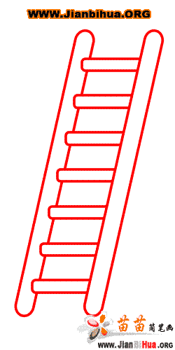 梯子怎么画简笔画,梯子怎么画简笔画立体